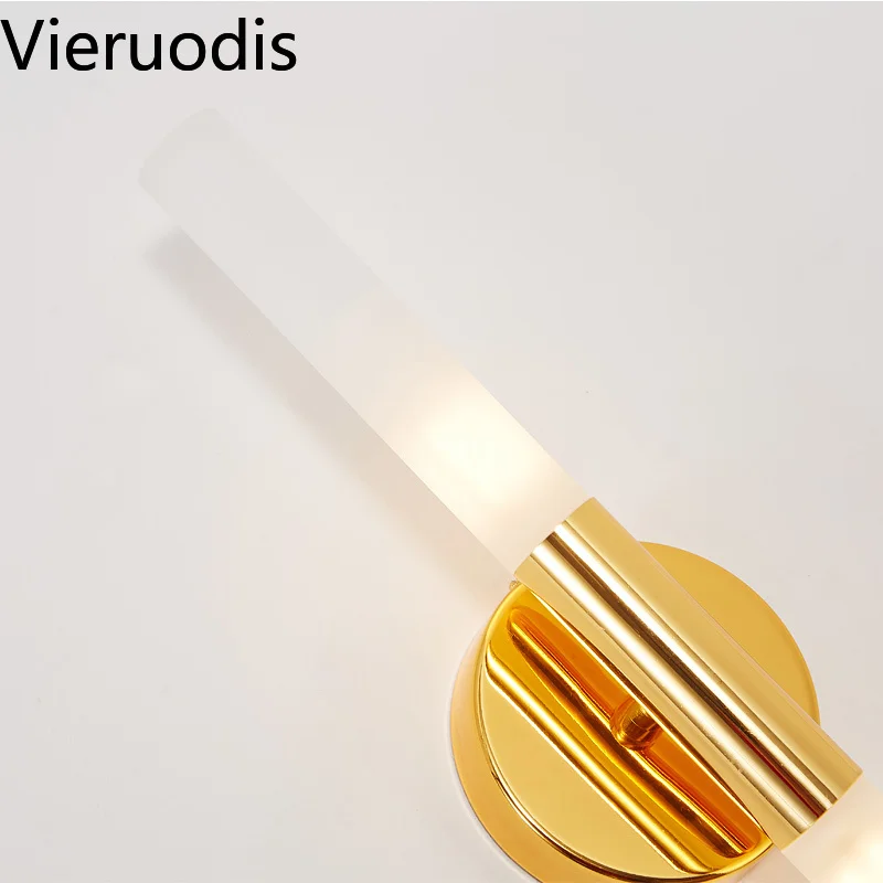 

Postmodern Light Luxury Bedside Acrylic Wall Lamp Golden Wall Mirror Lights Corridor Aisle Wall Sconces Home Decor Loft Lighting