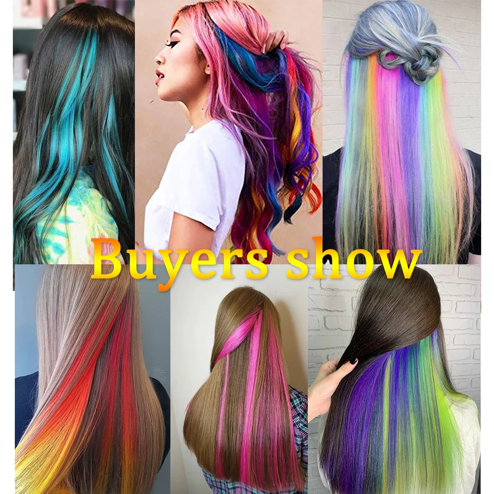 

50cm 20inch Single Clip In One Piece Hair Extensions Ombre Synthetic Hair Hairpieces For Women For Kids High Temperature Wire