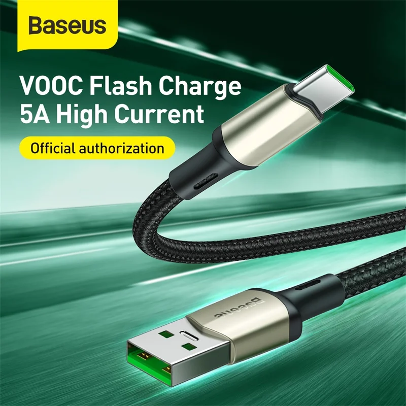 Зарядный кабель Baseus USB Type-C 5 А с поддержкой быстрой зарядки | Мобильные телефоны и