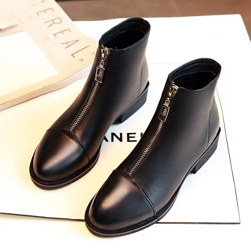 Ботинки на платформе сезон осень коллекция 2018 года женские модные ботильоны