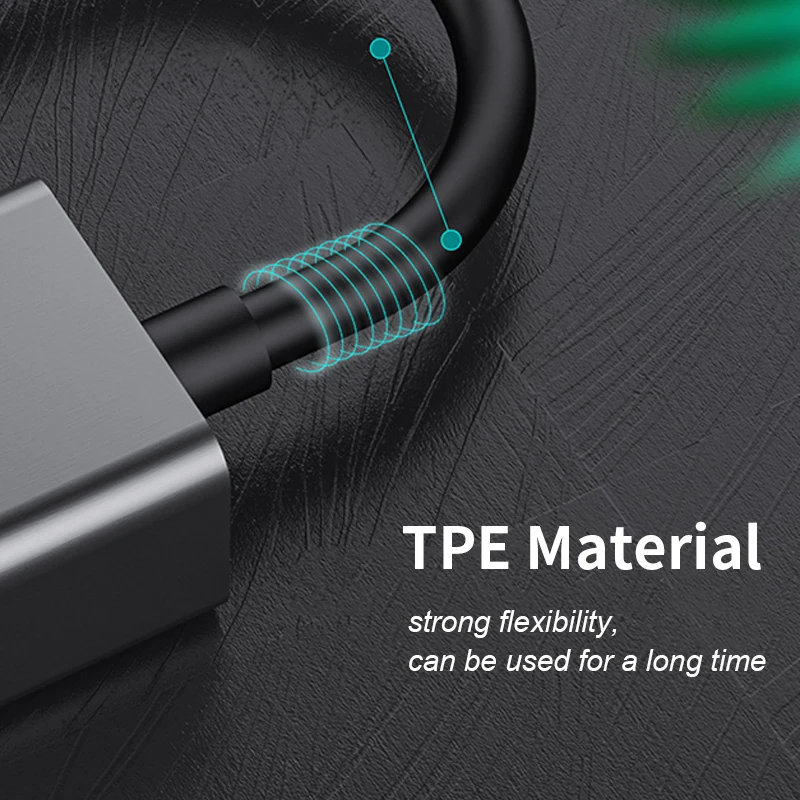 Адаптер Ethernet Type-C к RJ45 сетевая карта быстрая передача данных 10/100 Мбит/с