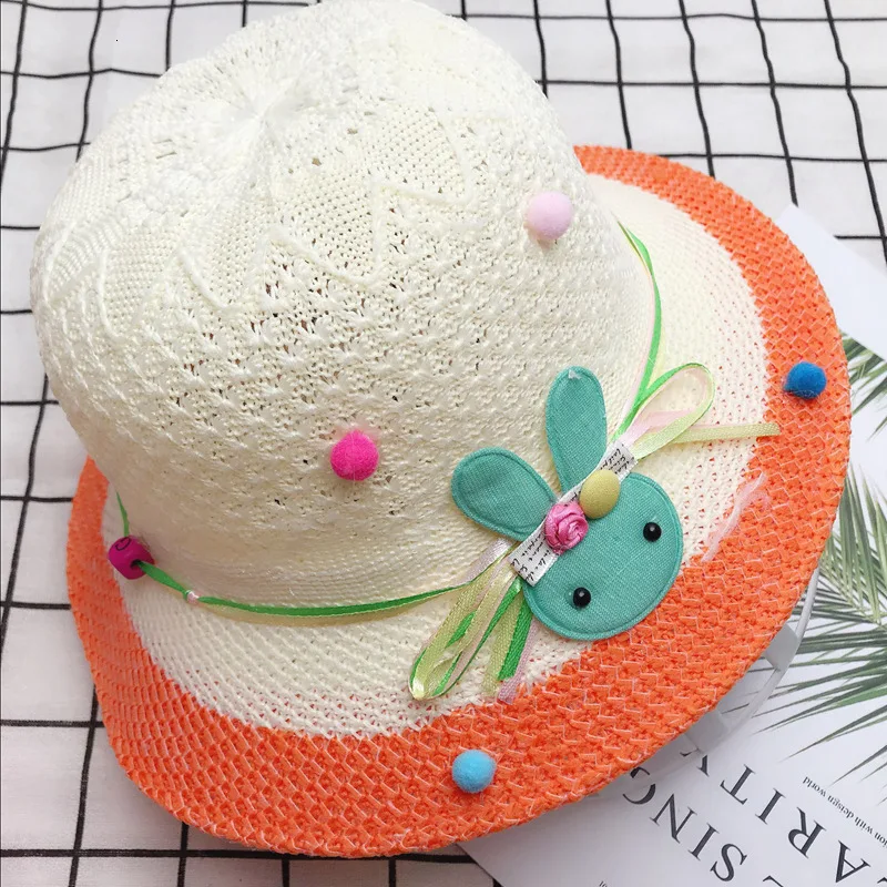 Детская летняя пляжная шляпа с бантом и эластичной резинкой|Шапки для девочек| |