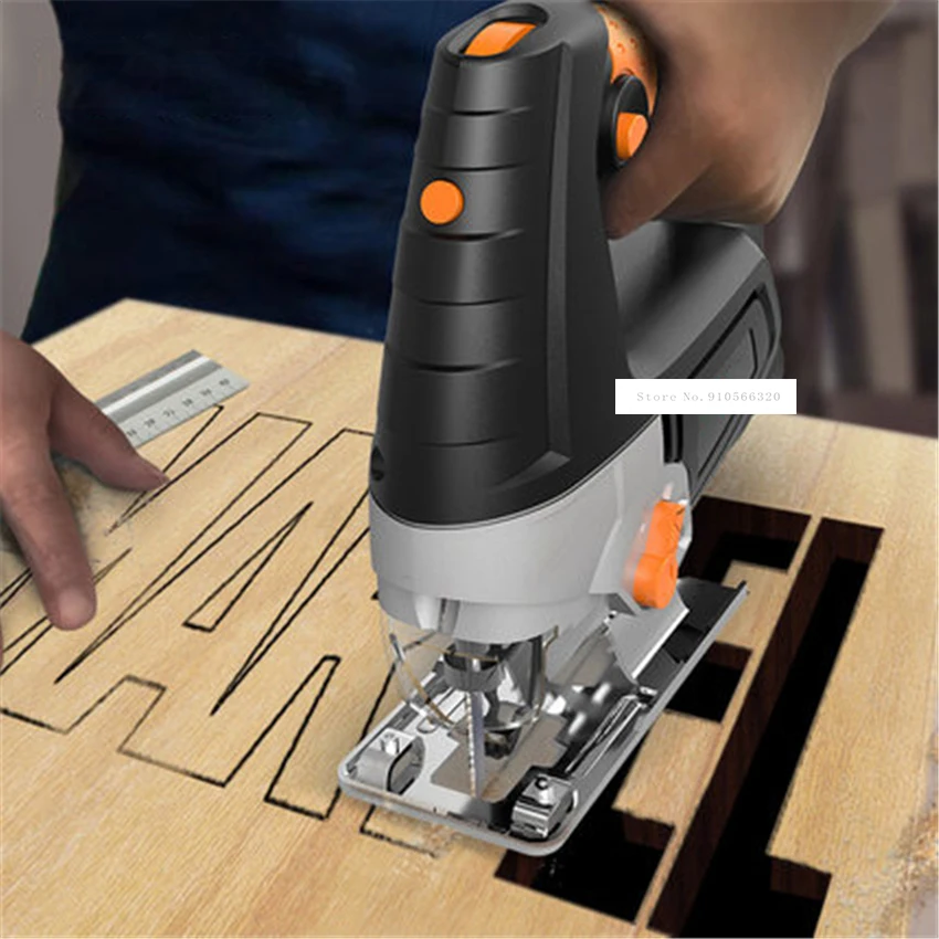 

55 Speed Regulation Electric Jig Saw Portable Jigsaw Fret Saw Sweep Saw Handhold Curved Saw Household Woodworking Cutting Tool