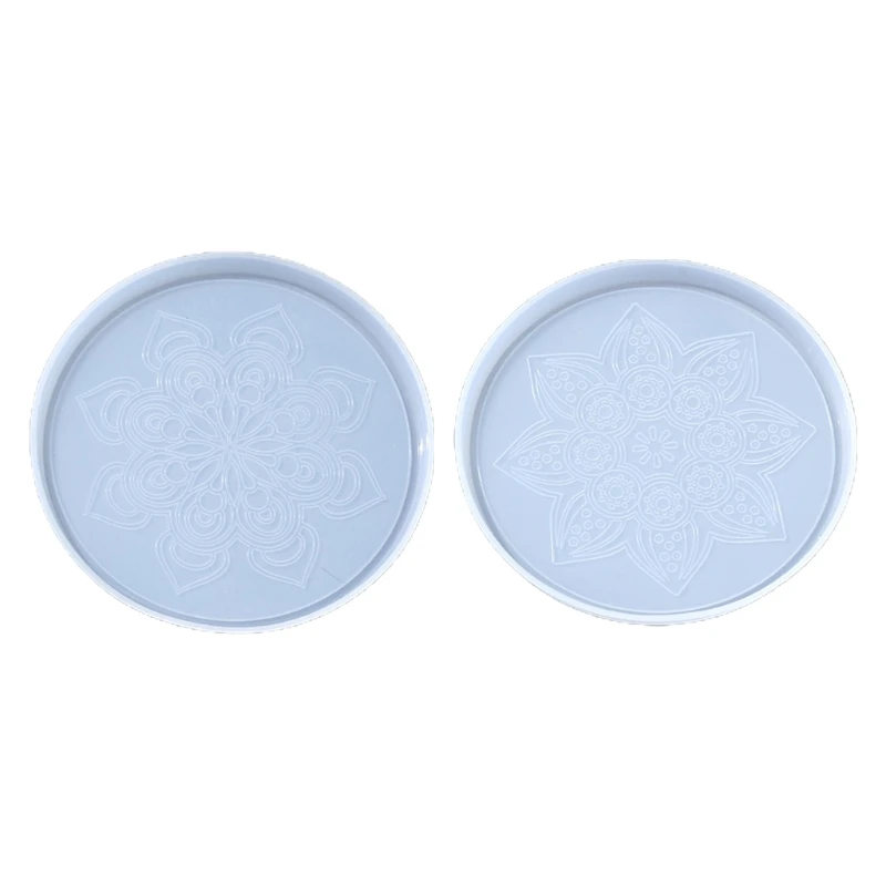 

Datura Flowers Coaster Epoxy Resin Mold Cup Mat Mug Pad Silicone Mould DIY Crafts Home Decortaions Casting Tools