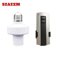 szazxm e27 lamp holder with remote control 220v for living room bedroom ceiling light white using dry battery abs material