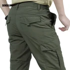 Мужские легкие тактические брюки-карго, с несколькими карманами, дышащие, повседневные, армейские, военные, мужские, водонепроницаемые, быстросохнущие