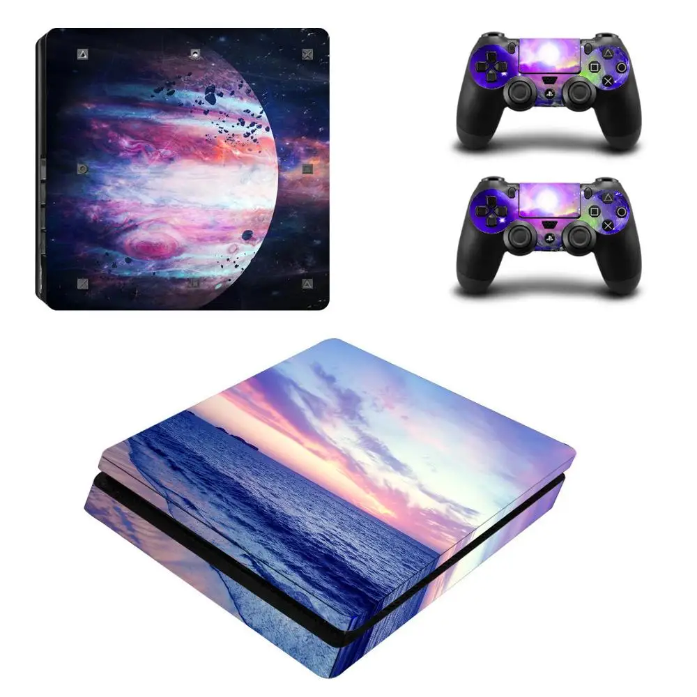 Наклейка для PS4 Slim Skin Sony Playstaion 4 Cover Decal + 2 шт. джойстика контроллера геймпада|stickers