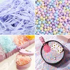 2050100 г цветные яркие искусственные измельченные конфетти разноцветные шарики из пенопласта мини-бусины DIY наполнитель Подарочная коробка упаковочные наполнители
