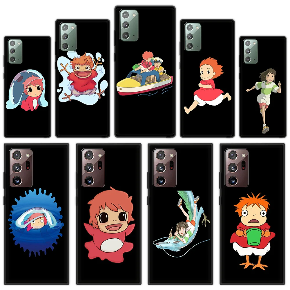 

Hayao Miyazaki Anime ponyo Phone Case For Samsung Galaxy Note 10 Lite 20 Ultra 10 Plus Soft Black Cover For M31 TPU Shell funda