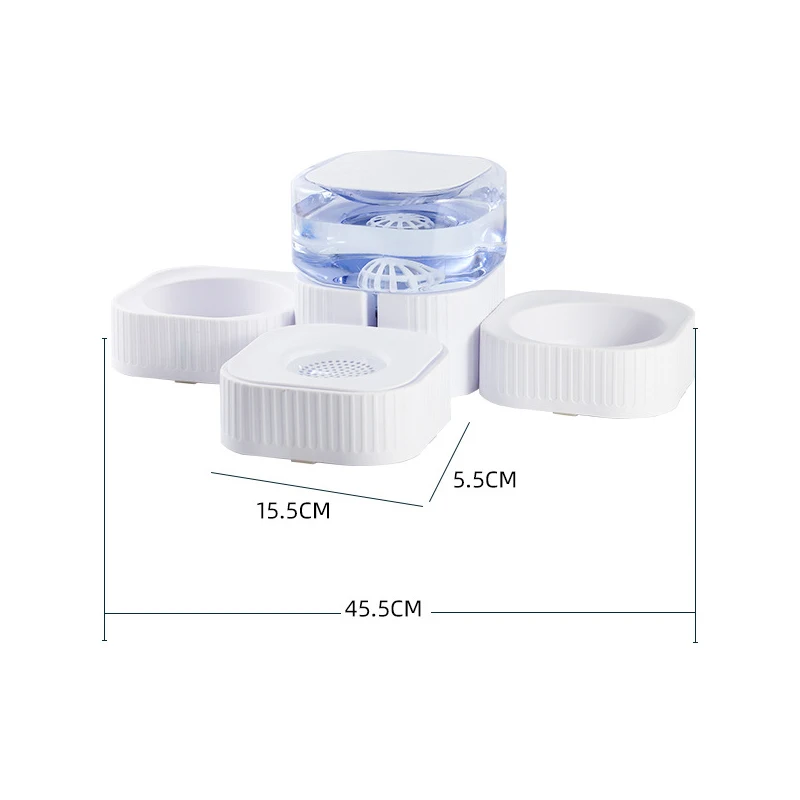 

Large-Capacity Pet Automatic Feeder Integrated Cat Waterer With Base Non-Slip Feeder Bowl Non-Wet Mouth Removable Pet Supplies