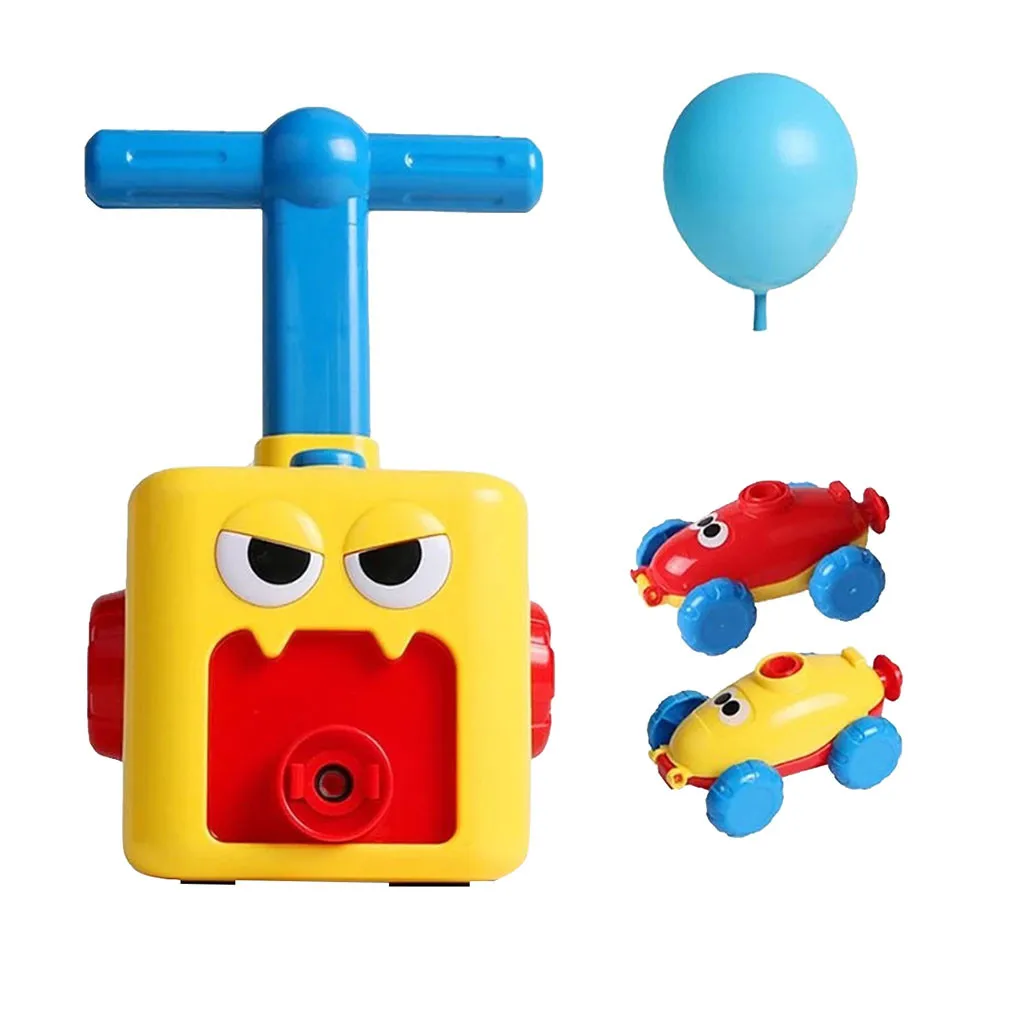 

Fun Car Kids Inertial Power Ball Car Science Experiment Toy Puzzle Fun Inertial Balloon Pump Physical Balloon Car Children Gifts