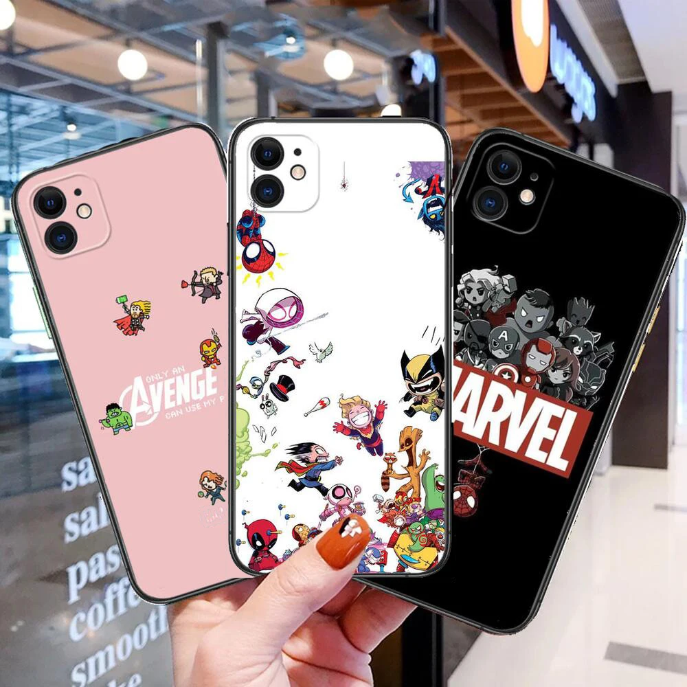

Cute Avengers Marvel Phone Case For xiaomi redmi POCO F1 F2 F3 X3 Pro M3 9C 10T Lite NFC Black Cover Silicone Back Prett mi 10 u