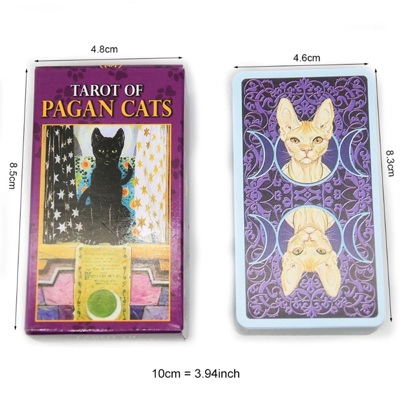 

78 Cards Deck Tarot Of Pagan Cats Full English Family Party Board Game Oracle Cards Astrology Divination Fate Card
