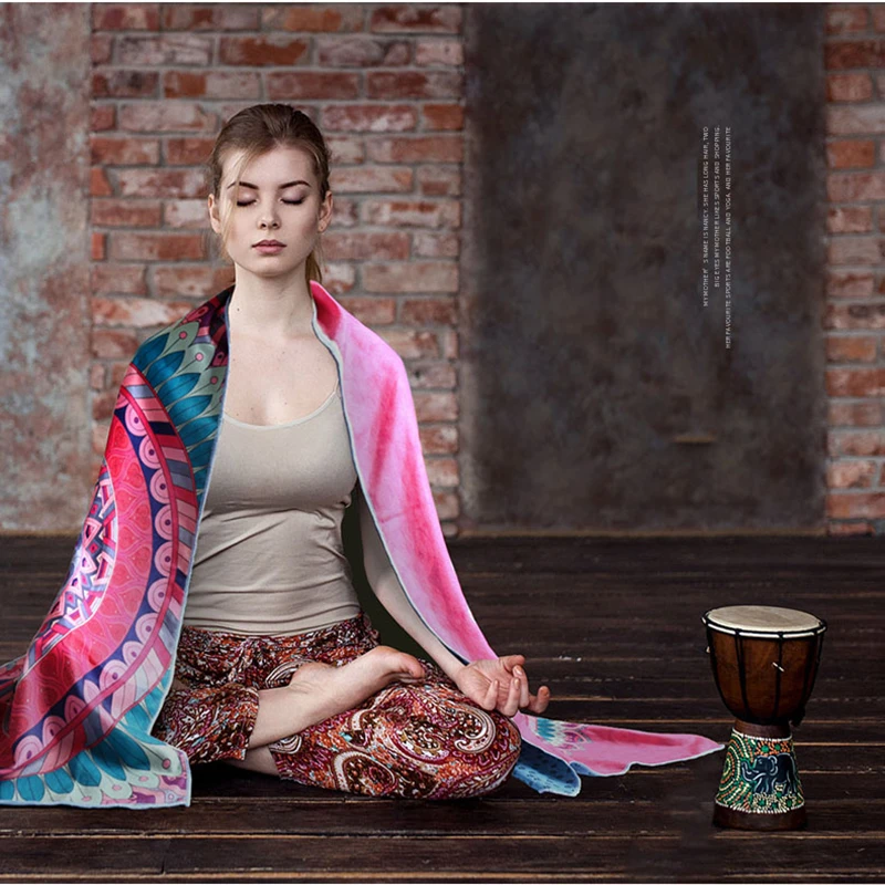

Non Slip Yoga Mat Cover Towel Anti Skid Microfiber Yoga Mat Quick-drying Towels Pilates Blankets Fitness Exercise Mat Meditation