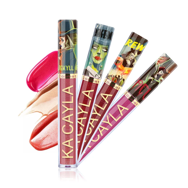 Металлический водостойкий блеск для губ жидкая помада блестящая Мерцающая