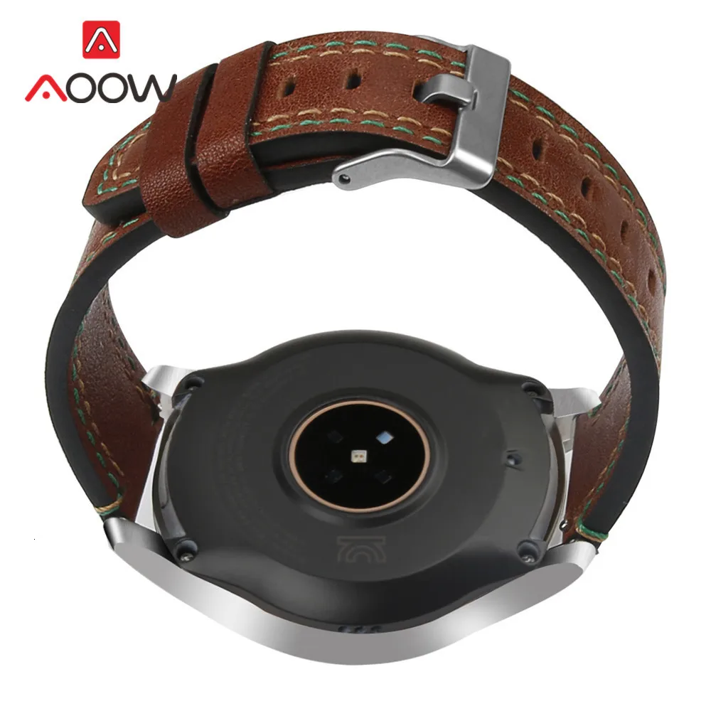 22 мм ремешок из натуральной кожи для samsung Galaxy Watch 46 мм gear S3 huawei GT Amazfit Stratos Pace Line быстросъемный браслет