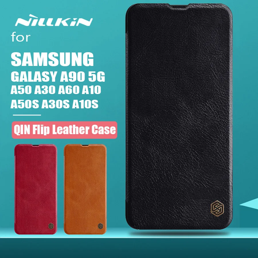 Для samsung Galaxy A50 A30 A20 A70 A60 A40 A10 A10S A90 чехол Nillkin Qin Флип кожаный чехол Бизнес для samsung A50S A51 чехол