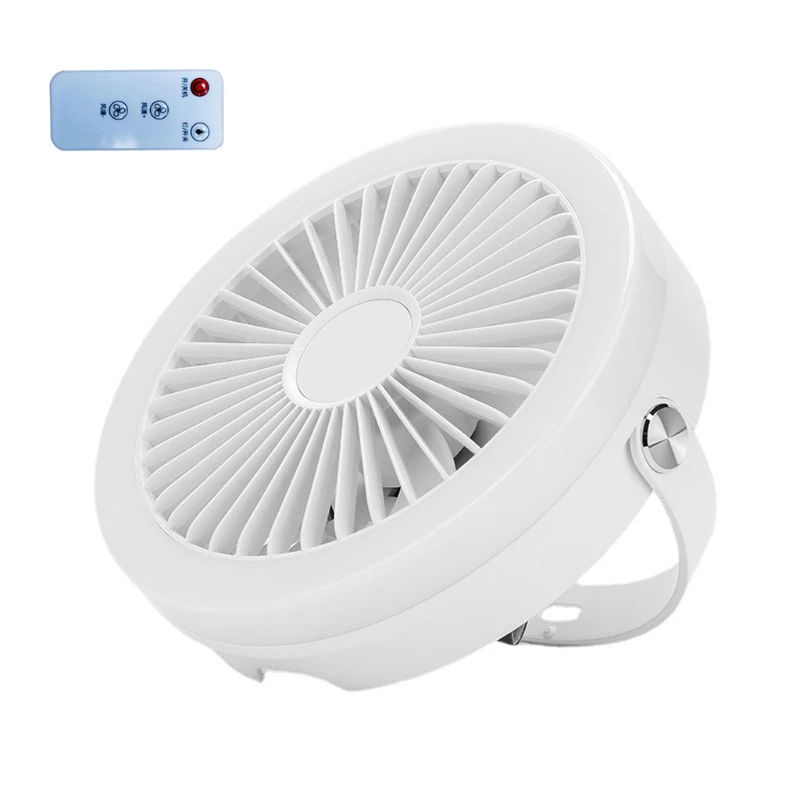 

4000mAh USB Rechargeable Remote Control Ceiling Fan LED Light Lamp for Tent Bed