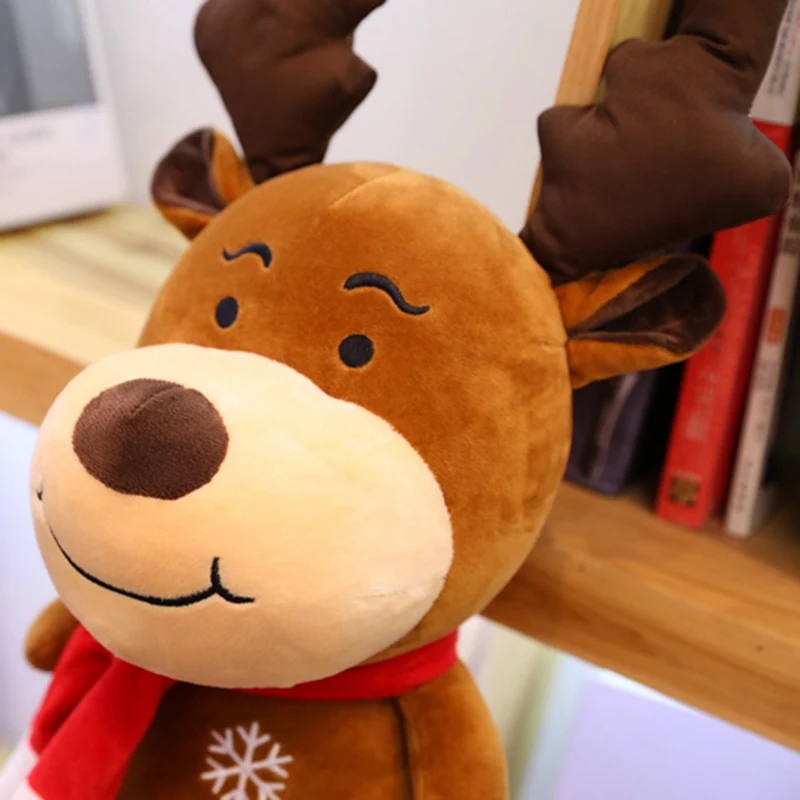

Soft Christmas Deer Plush Reindeer Furry Deer Christmas Decoration For Home Ornament Happy New Year Christmas Gift Kids Gift New