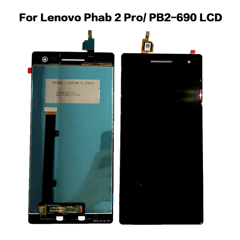 ЖК-дисплей для lenovo Phab 2 Pro PB2-690 PB2-690M PB2-690Y полный ЖК-дисплей дисплей+ кодирующий преобразователь сенсорного экрана в сборе протестирован 6,4
