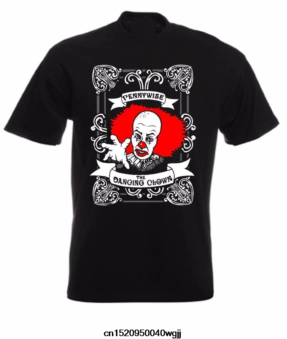 Модные футболки брендовая футболка с танцующим клоуном Стивеном Кингом из