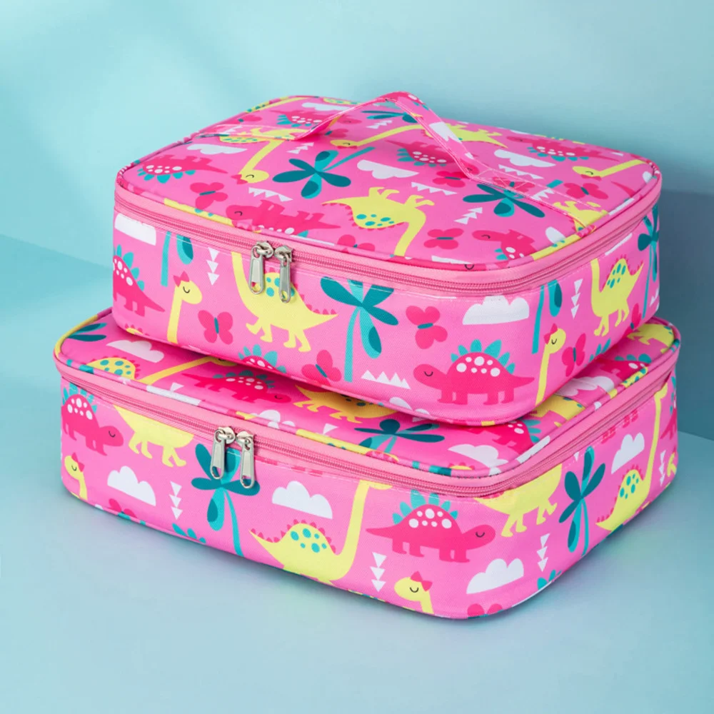 

Сумки для ланча из алюминиевой фольги, новая мультяшная портативная Термосумка из жаккардовой ткани «Оксфорд», квадратная сумка для ланча ...