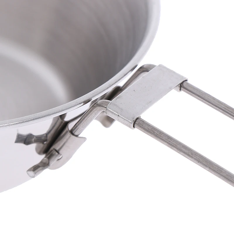 

Stainless Steel Round Dinner Plate Dish Tray Food Container Outdoor Camping Picnic Tableware
