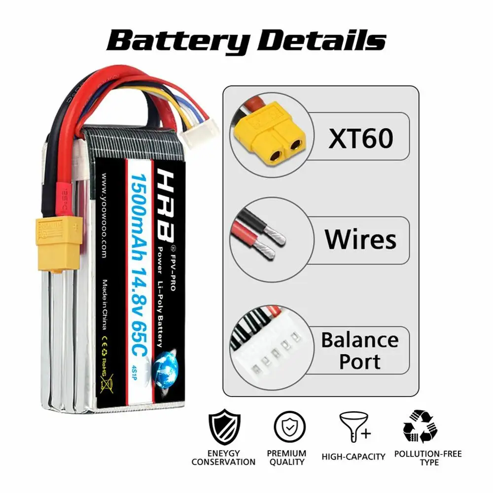 аккумулятор hrb 3s 4s lipo 111 в 1500 мач 148 в 222 в