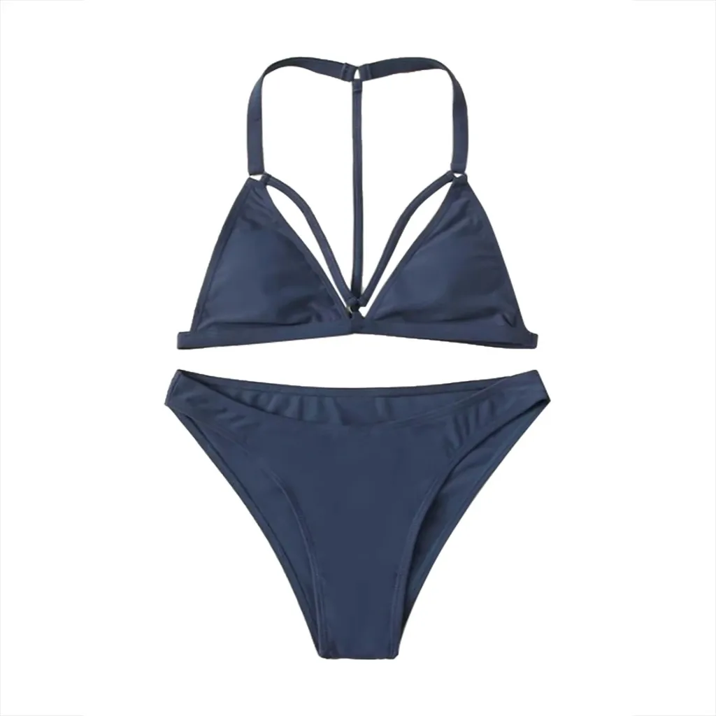 Женский купальник бикини пляжная одежда высокая талия сексуальный черный на