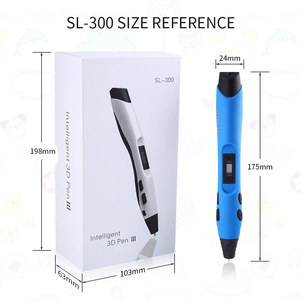 Ручка для 3d-печати умная 3d-ручка SUNLU 3D рисования нить PLA/ABS креативный