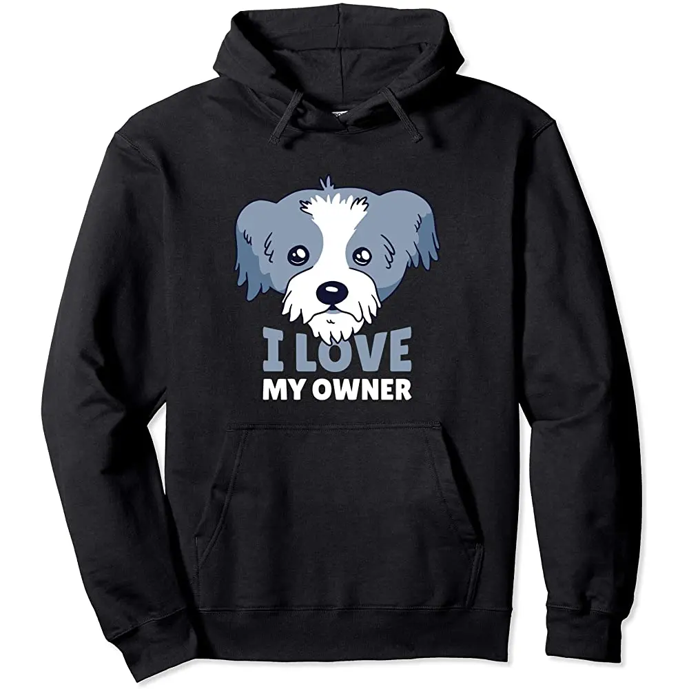 

Cute dog with I love my owner design for puppy lovers Pullover Hoodie