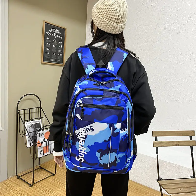 

21FW SUPREME 47TH Camouflage Tide Brand BACKPACK Male and Female Students Casual School Bag