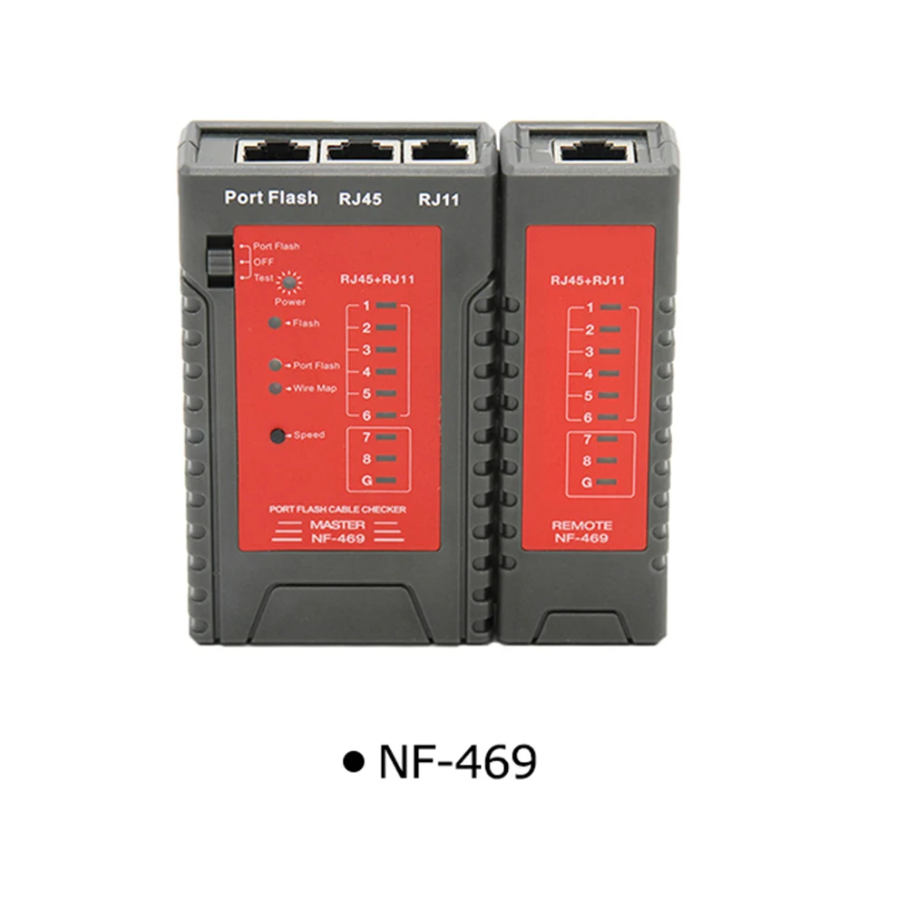 NF-469 Сетевой кабель трекер и тестер RJ45 RJ11 тестер Универсальный провод трекер для кабель Ethernet LAN стационарный телефон проводное тестирование инструмент - Цвет: NF-469