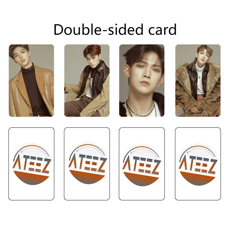 100 шт./кор. KPOP ATEEZ альбом коллекции HD фотокарточек самодельные Двусторонняя