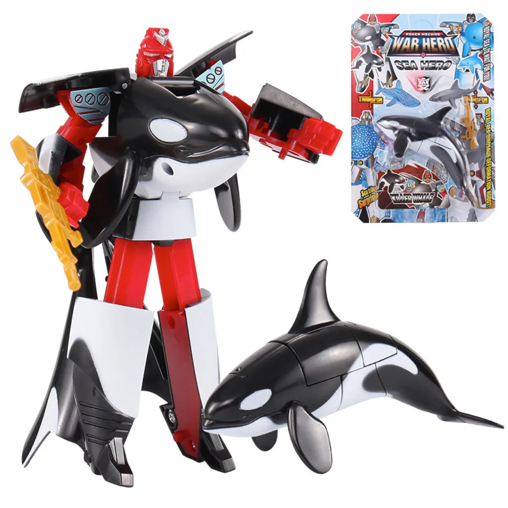

Children's Toy Transformer Robot Sharks Ocean Anime Figurine Christmas Gift For Kids Transformer Toys