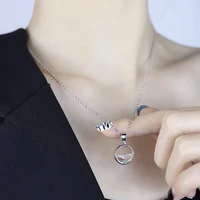 fashion stainless steel pendant choker necklace a wang qingquan simple wild woman small fresh clavicle necklace anniversary gift