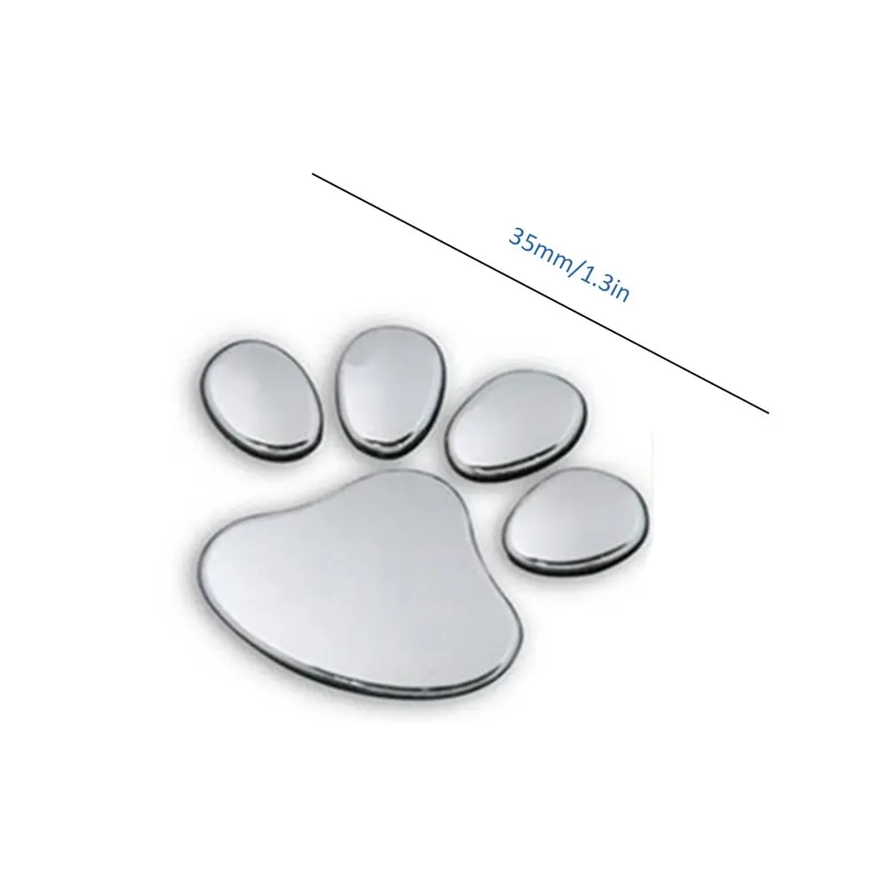 

Car Sticker 3D Dog Bear Footprints Sgaoe Chrome Badge Emblem Car Sticker Decal Car Styling Accessories
