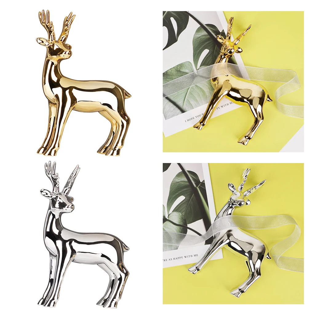 

Free-Standing Reindeer Figurine Cute Deer Statue Home Decoration Figurine