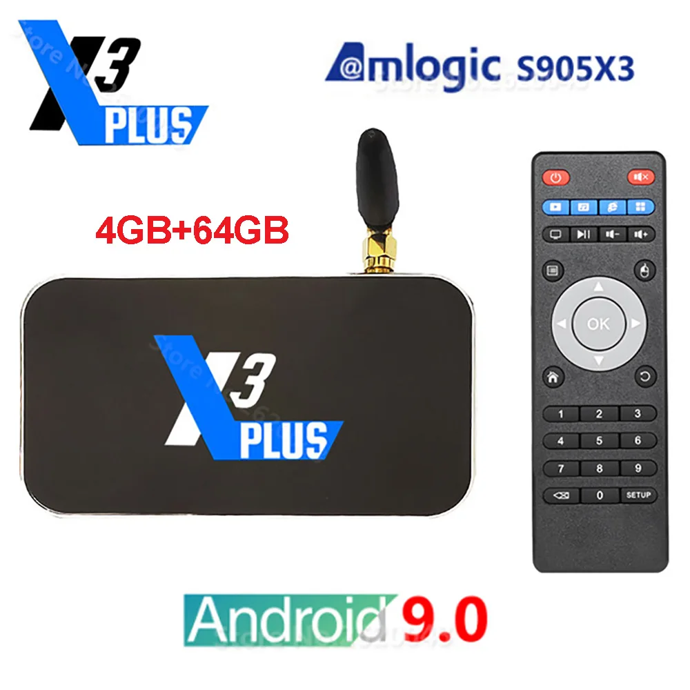 

UGOOS X3 Plus X3 Pro X3 CUBE Android 9.0 4K Smart Tv Box Amlogic S905X3 4GB 64GB 2.4G 5G Wifi 1000M LAN Bluetooth Set Top Box