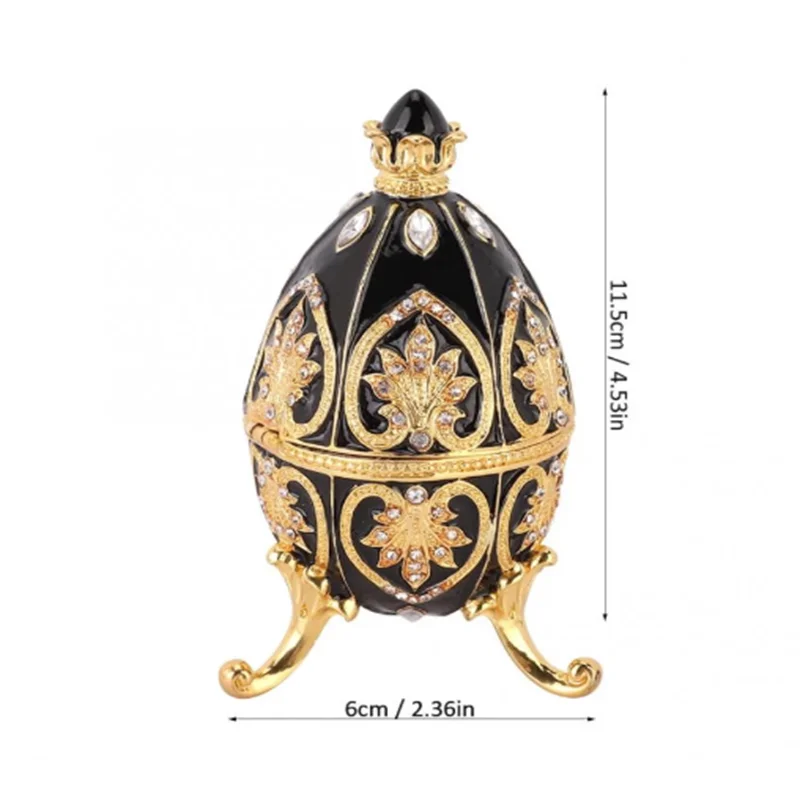 

Egg Ornament Easter Unique Royal Style Diamante Egg Ornament Modern Mascot Easter Egg Jewelry Trinket Home Decor Craft Gift