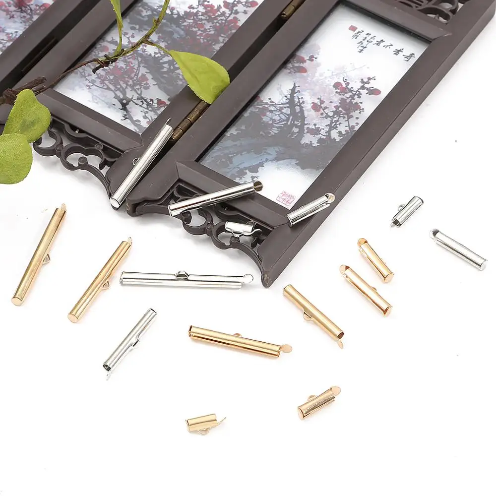 Обжимные концевые бусины застежки Концевики сделай сам для ожерелий браслетов