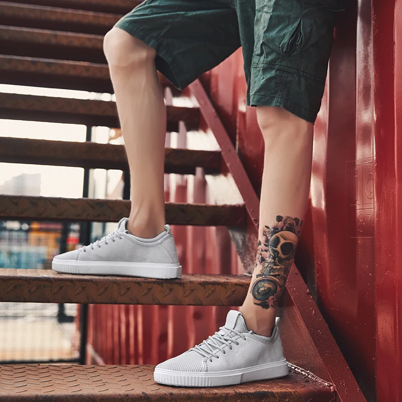 

Men Shoes Casual Fashion Sneakers Spring Autumn New Breathable Lace-up Low-up Mixed Colors Mens Shoes High Quality flats *