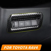 car interior carbon fiber trim headlight switch frame cover modification accessories supplies for toyota rav4 2020 2021
