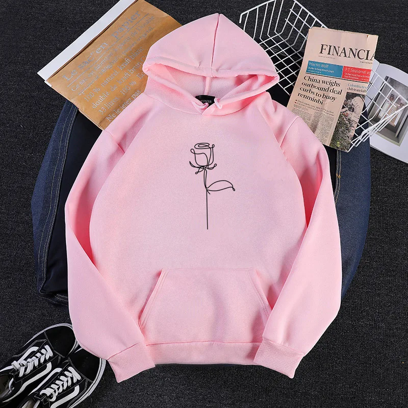 Pink Hoodies Women's Long Oversized Male Sweetshirts Sweatshirt Blouse Autumn Manga Sweat Polerones Cute Black Casual Hoodie Top