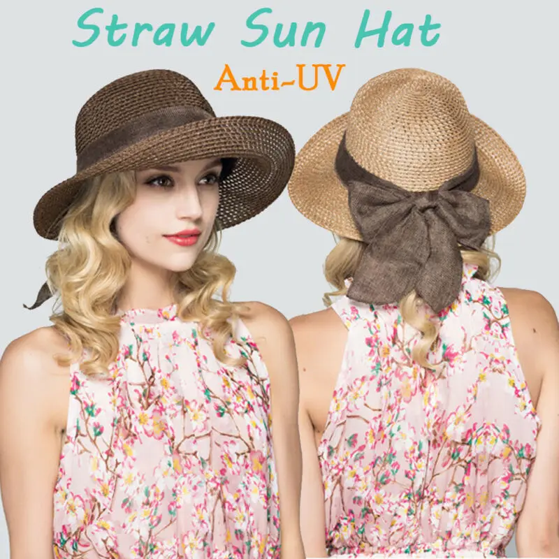

New Summer Casual Women Hat Fashion Lady Straw Hat Sun Hats Panama Cap Summer Beach Beachwear Sun Hat