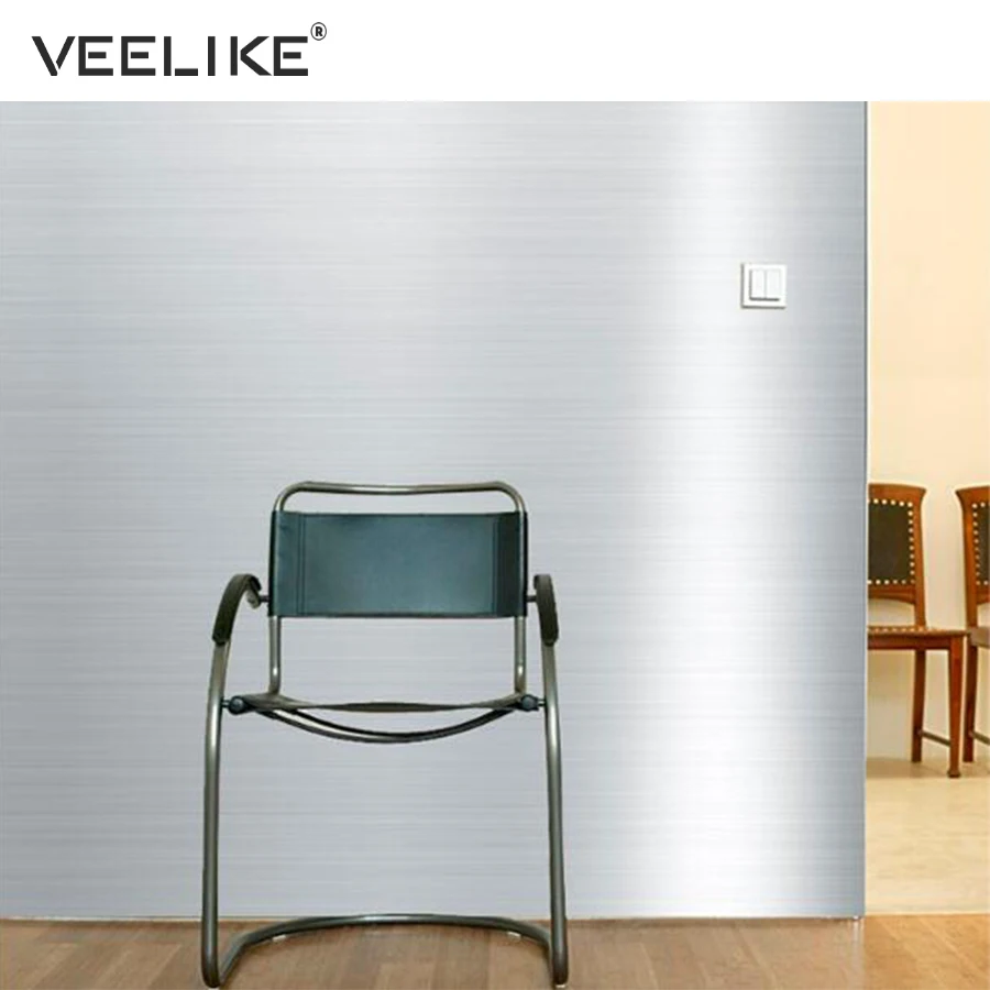 Серебряная Щетка виниловая самоклеящаяся настенная бумага бытовая техника