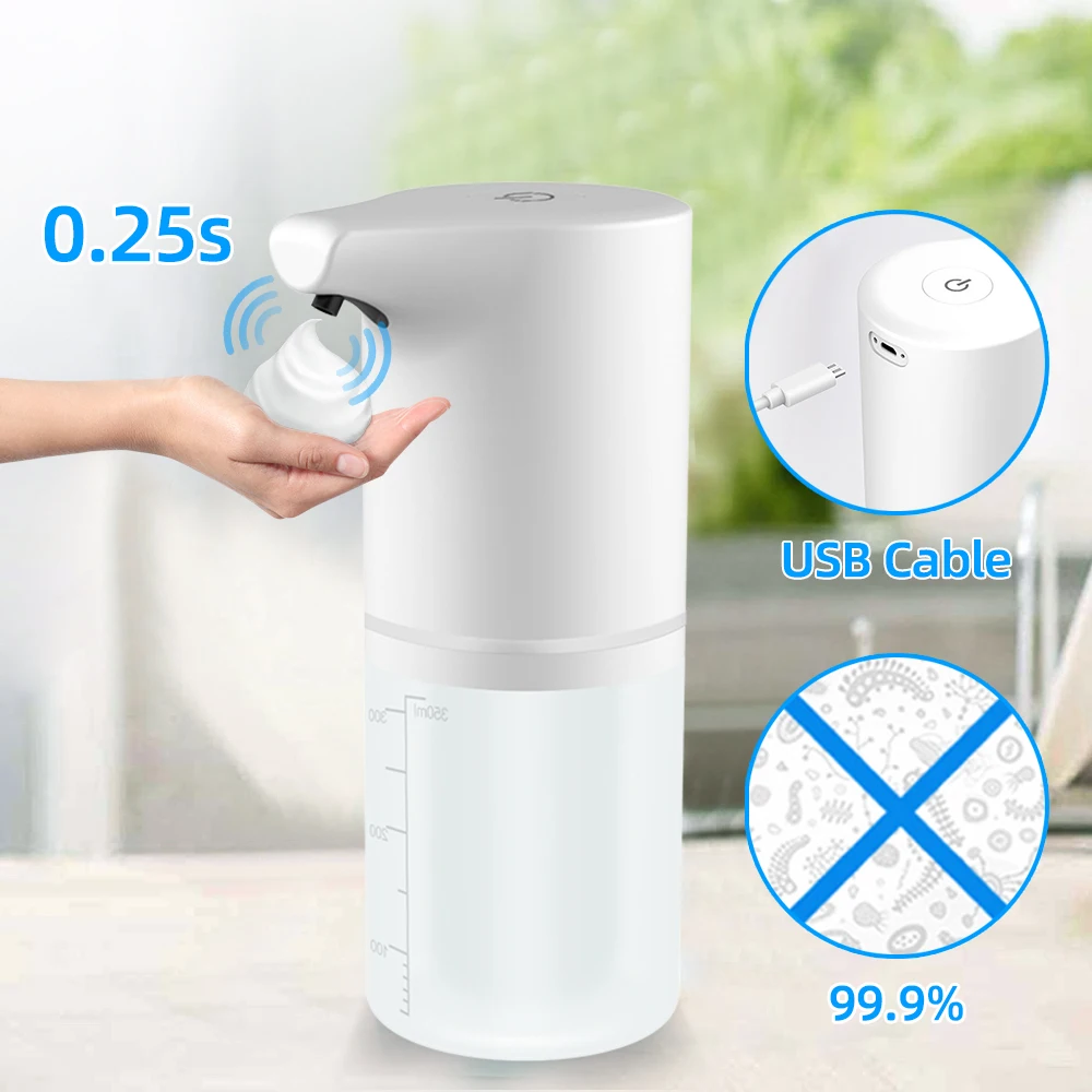 

Automatic Liquid Soap Dispenser Touchless USB Charging Smart Foam Machine Infrared Sensor Hand Free Soap Hand Sensor Dispenser