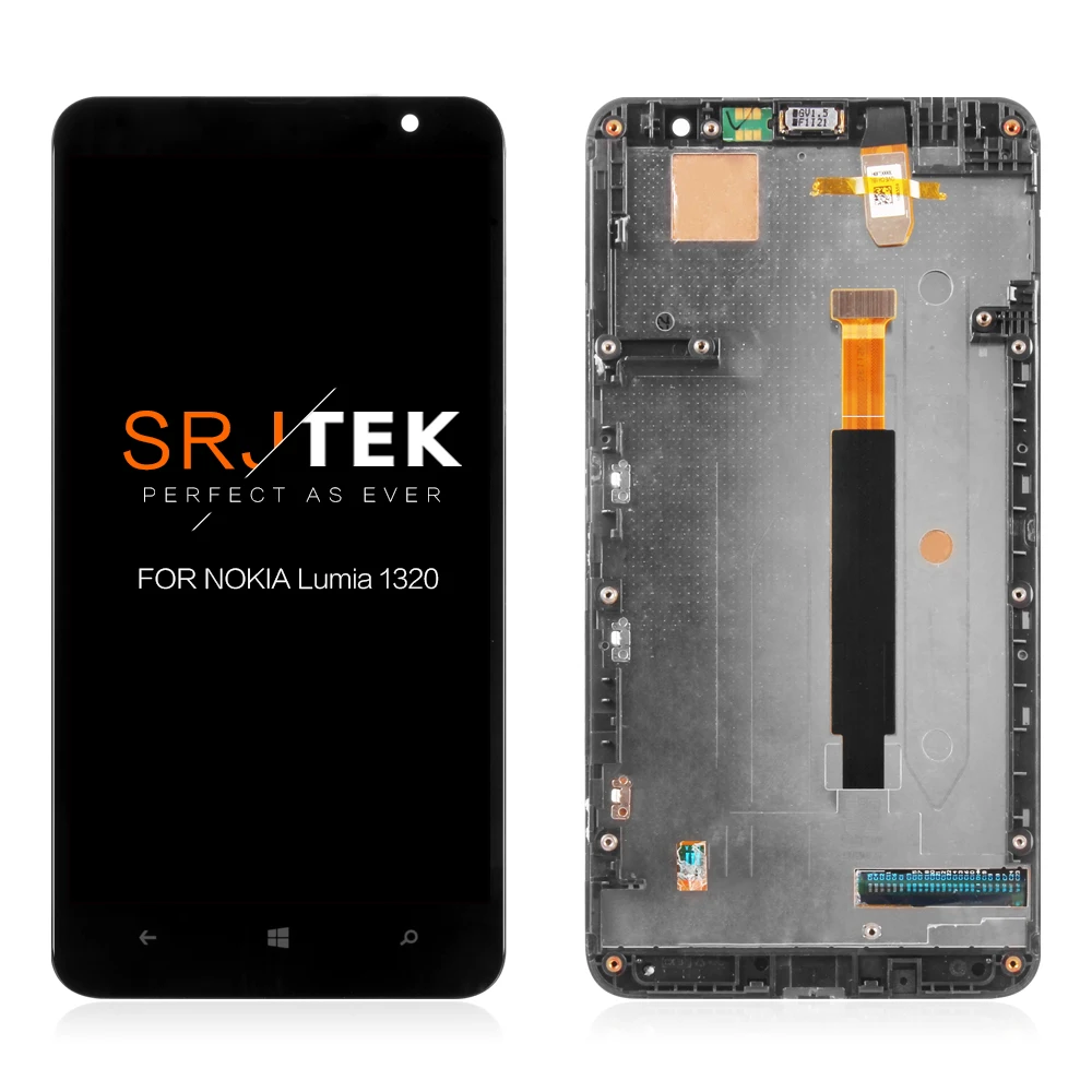 ЖК дисплей Srjtek 6 дюймов для NOKIA Lumia 1320 сенсорный экран дигитайзер дисплея с рамкой