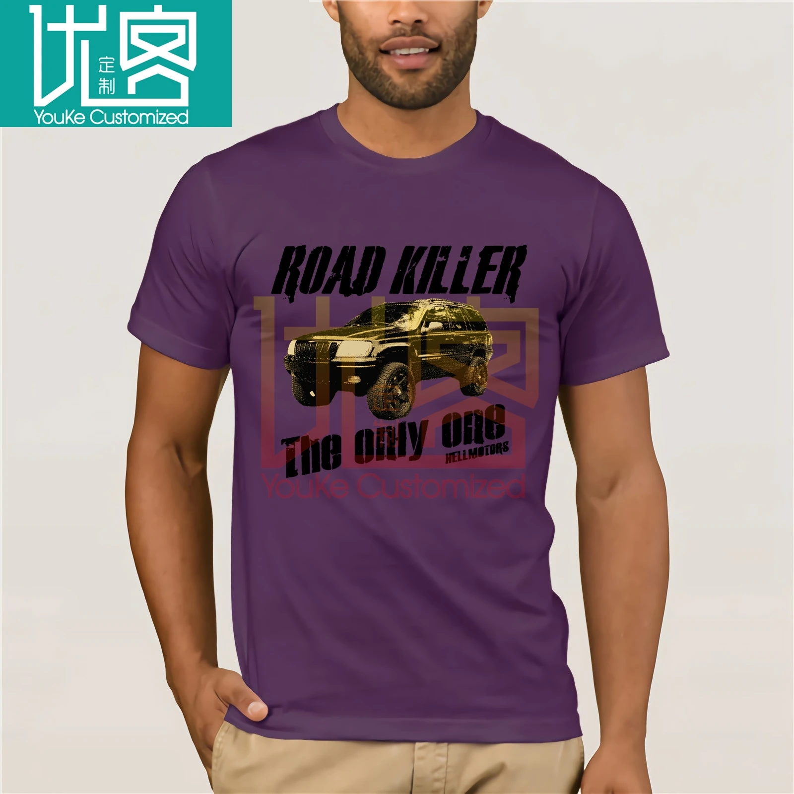Модная мужская футболка бесплатная доставка Road Killer Grand Cherokee Wj Sand Винтажная летняя