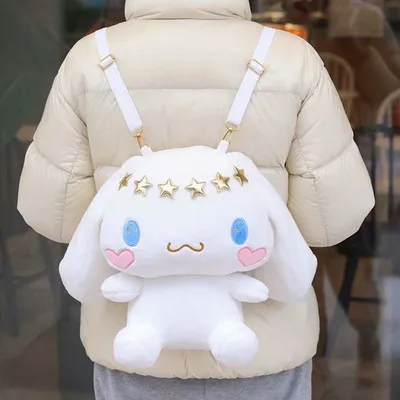 

Kawaii Japanese Style Backpack Plush White Dog Back Bag Girl's School Bag Cartoon Kuromied Bags Girlfriend Kids Children Gifts